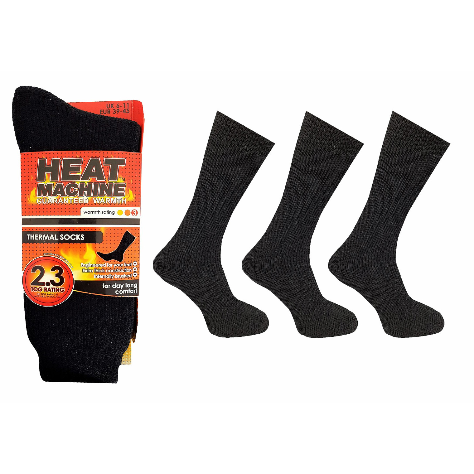 Heat-Machine-1289-Thermal-Socks-Black