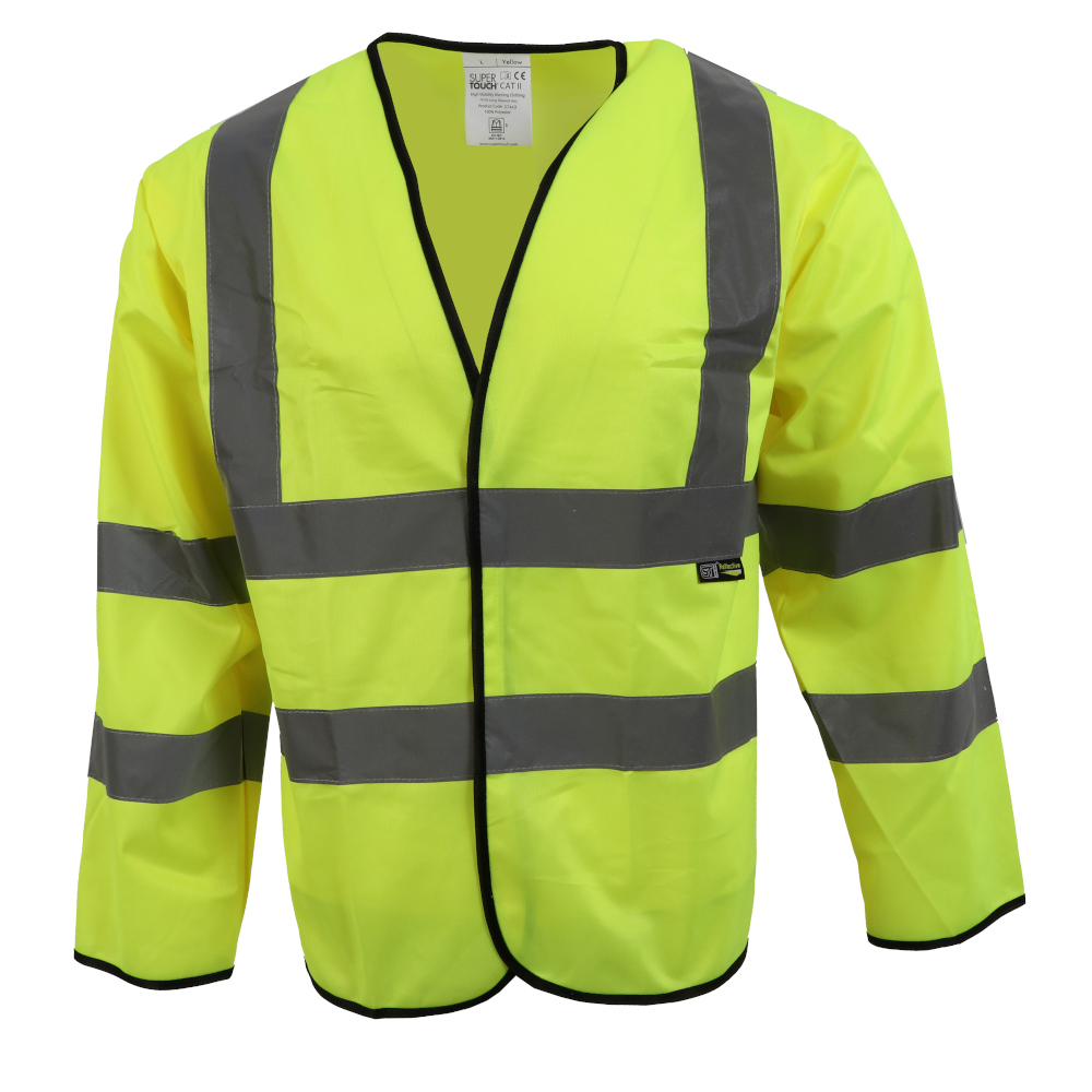 Hi-Viz-Class-3-Long-Sleeve-Vest-Yellow