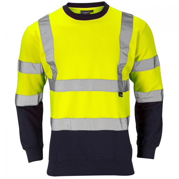 Hi-Viz-Sweatshirt-Fluro-Yellow-Navy