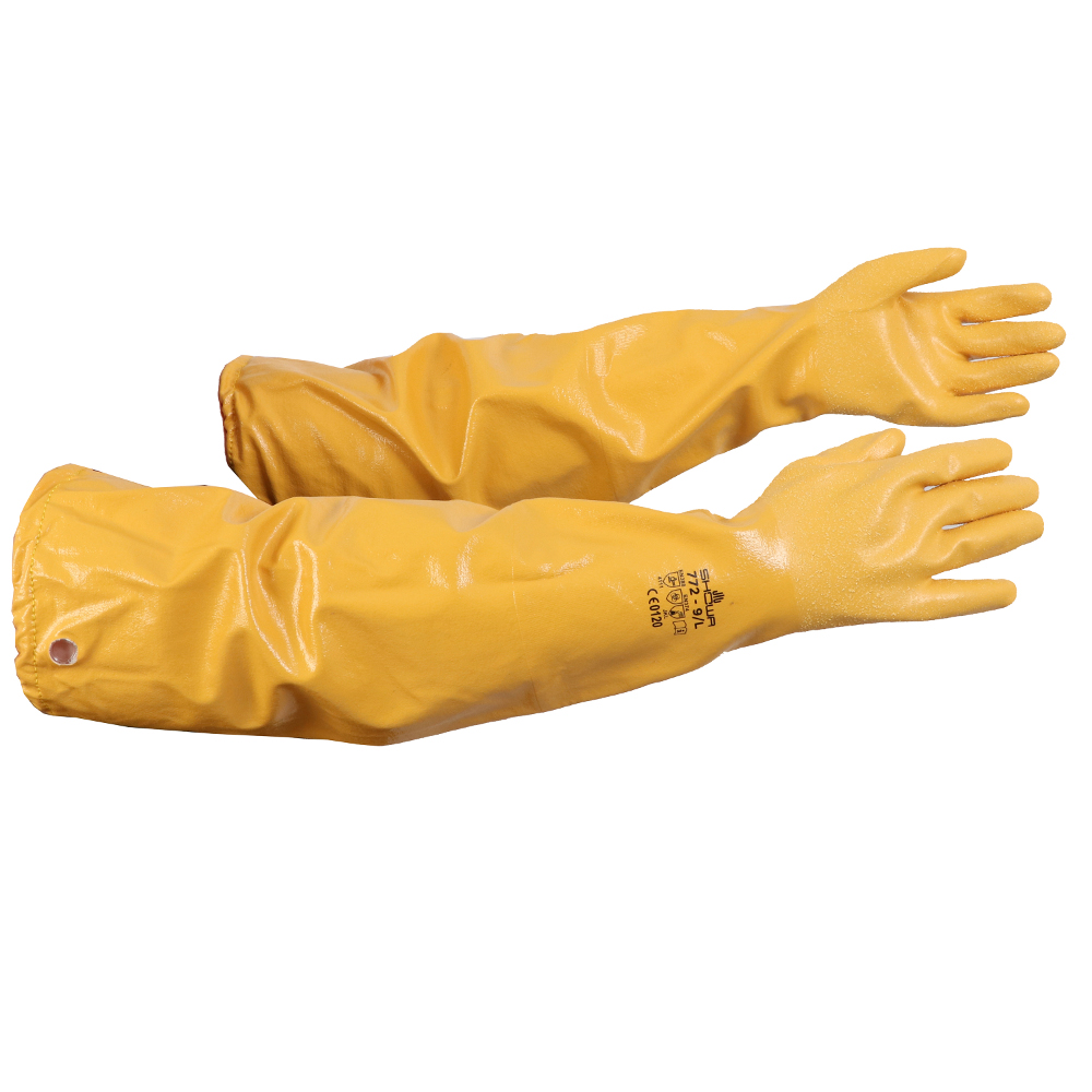 Showa-772-Long-Gauntlet-Glove-Yellow